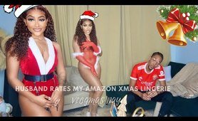 hubby RATES MY AMAZON CHRISTMAS LINGERIE TRY-ON HAUL! | Vlogmas Day #6