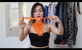 MESH & SEE THROUGH LINGERIE TRY ON HAUL ( ALL ORANGE )