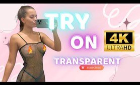 [4K] Transparent Clothes Try on Haul with Katy / and a bodysuit