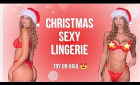 Cleo Clo |  Christmas Lingerie try on haul | Mesh see through bra, panties, Lacy and latex