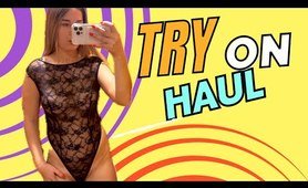 See-Through Try On Haul |Transparent Lingerie and Cloths | Try-On Haul At The Mall