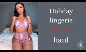 Holiday Lingerie Try On Haul (Shiny & Lacey)