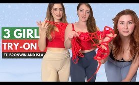 Celebrity 3 Girl Lingerie Try on Haul - Christmas Edition!