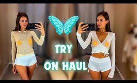 [4K] Transparent Try on Haul with Amy | See Through Top and Longsleeve