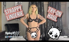 Lingerie Strappy Body Harness Review and Try On Haul | SpicyFXXX