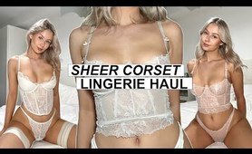 [4K] *SHEER* Lingerie Try on Haul | H&M