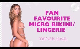 Cleo Clo | Fan fave try-on haul | SEE THROUGH panties, lingerie, micro bikinis | Only fans model