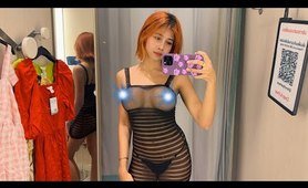 See through Lingerie | Transparent Try on Haul At The Mall