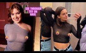 Transparent   beachwear Try on Haul || See-Through Lingerie and Cloths || Hot Try on ❤️