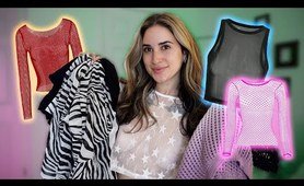 TRANSPARENT Tops TRY ON with Mirror View! | Alanah Cole TryOn