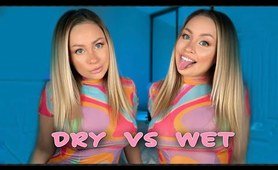 4K | DRY VERSUS WET IN A TRANSPARENT DRESS