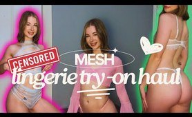 mesh lingerie try-on haul (sheer & transparent)