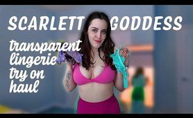 TRANSPARENT Lingerie Try On Haul with Mirror View by me, Scarlett Goddess