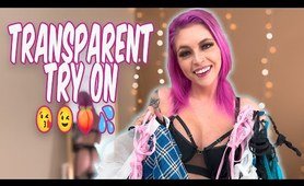 Transparent Lingerie Try On with Mirror View! | Ava Frost Try on!