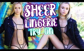 Sheer Lingerie Try On Haul and Showcase - Tori