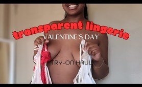 Transparent Valentine Day Lingerie Try On | Sorrel