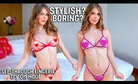 See-Through Lingerie Try On Haul / Transparent Lingerie Try On / Daria Angel