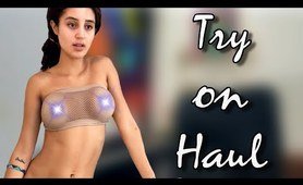 [4K] Transparent garment and Lingerie Try-on Haul with Jenny | Sheer garment | Lingerine haul