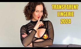 Transparent lingerie try on haul 2024. Sheer lingerie try-on