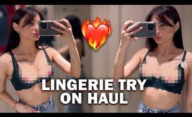 [4K] Transparent Lingerie Try-on Haul with Vicci | Beginner model