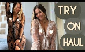 [4K] Try-on Haul Sheer Dresses | See Through product with Effy