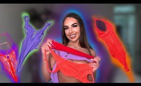 4K TRANSPARENT Fishnet Bodysuit TRY ON with Mirror View! Ana Daisy Scott TryOn