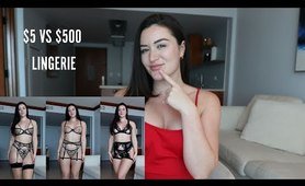 $5 VS $500 Lingerie! Try on & vlog