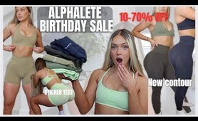 ALPHALETE BIRTHDAY SALE UP TO 70% OFF | NEW scrunch CONTOUR, Activewear review try on haul in depth
