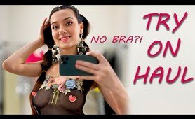 Beginner Model | See -Through Try On Haul | Transparent Lingerie & clothes