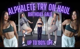 ALPHALETE BIRTHDAY SALE - up to 80% off - try on haul + review, details, EVERYTHING YOU NEED TO KNOW