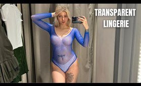 SHEER AND TRANSPARENT Lingerie | Very revealing Try On Haul | gym bitch 4K