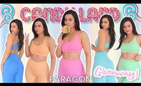 SWEET OR SOUR?... PARAGON FITWEAR CANDYLAND LEGGINGS TRY ON HAUL REVIEW! + GIVE-AWAY!! #leggings