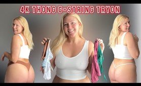 4K Thong & G String Try On with Mirror View - Au Naturel Mama Try Ons