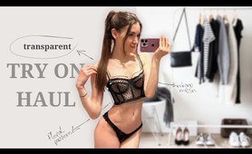 Transparent Try on Haul | Lingerie Tops | See-Through clothes