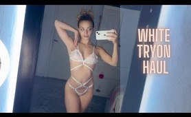 [4K] Transparent White Lingerie Try-on Haul with Stefana | See through