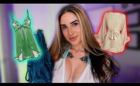 4K TRANSPARENT Nightgown Dresses TRY ON with Mirror View! | Alanah Cole TryOn