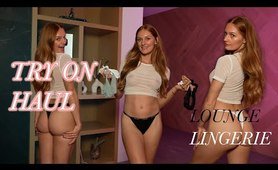 [4K] Lounge Underwear Try On Haul | Transparent Top
