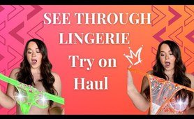 TRANSPARENT Lingerie TRY ON Haul with Mirror View! | Jean Marie Try On