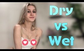 Transparent garment Haul Dry vs Wet | Try on Haul with Moonsi