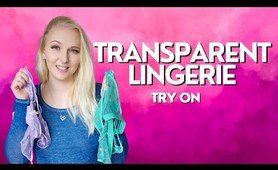 4K Transparent Lingerie Try On With Mirror | Natural Mom Bod | Aspen Sage