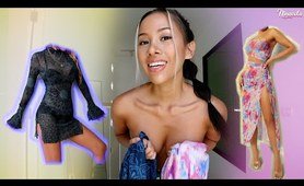 Transparent Dresses TRY ON with Mirror View! | Ninacola TryOn
