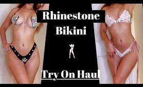 Rhinestone Thong Bikini Try On Haul