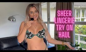 SHEER LINGERIE TRY-ON HAUL | 4k | 2024