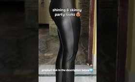 Flipkart women's Faux Leather skinny Leggings♥️ |Flipkart Haul | unboxwithsweta #shorts