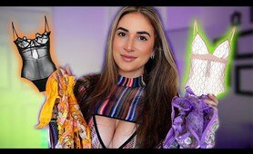 4K TRANSPARENT Lingerie TRY ON with Mirror View! | Alanah Cole TryOn