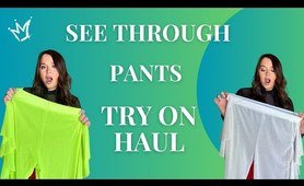 TRANSPARENT PANTS TRY ON HAUL with Mirror View! | Jean Marie Try On