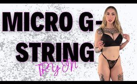 Justpeechi | Micro Thong, G-String, and Panty TRY ON haul Victoria's Secret [4K Mirror View]