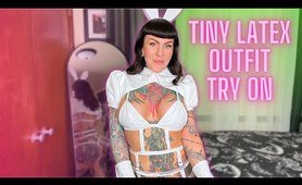 4K Tiny Latex Lingerie Try On Haul | Melissa Minx TryOn