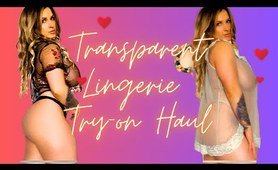 Transparent Lingerie Try On Haul with Violet | See Through Mesh top