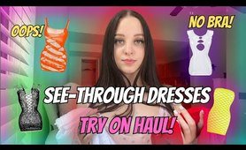 4K SEE-THROUGH Dresses TRY ON HAUL with MIRROR VIEW! | Bailey Blair